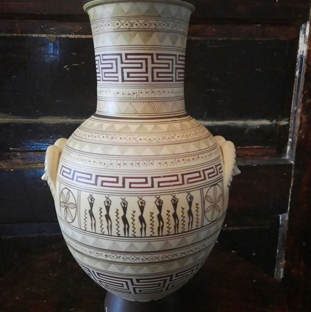 Handmade handpainted Greek Reproduction Vase